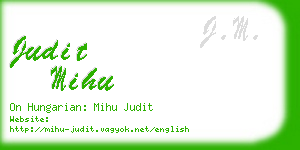 judit mihu business card